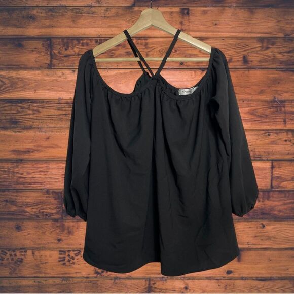 5 for $25🔥Vemvan Black Off Shoulder Blouse Large - Picture 1 of 6